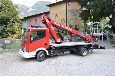 CTE customised B-Lift 187 platform for the Lucca Fire Fighters Brigade in Tuscany.
The B-Lift 187