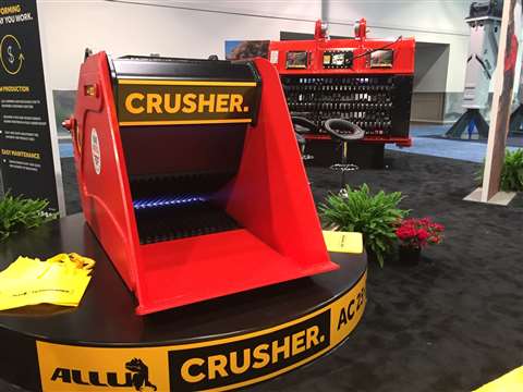 The Allu Crusher on display at ConExpo 2020 in Las Vegas, USA