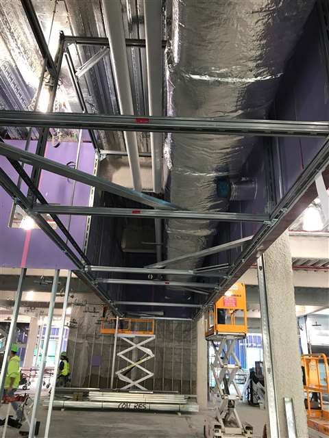 All Aerial's Hy-Brid lifts on site at Akron Children's Hospital Considine