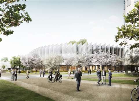 A computer generated image of the new AstraZeneca science facilities in Cambridge