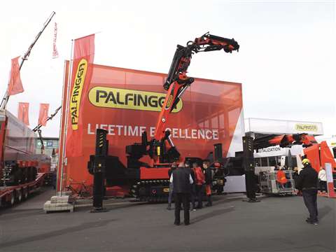 Palfinger crane at an exhibition