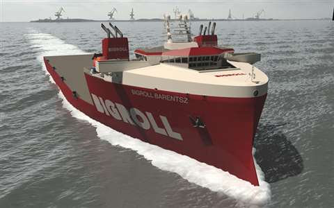 The BigRoll Barentsz is the first of two MC class module carriers for BigRoll shipping. Once complet