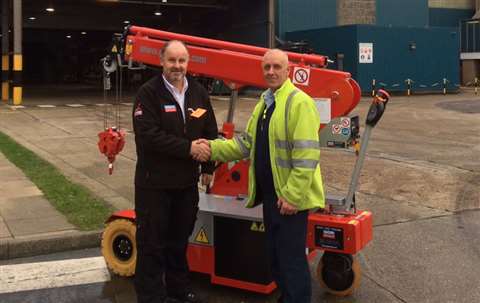 GGR Group’s Adrian Richardson hands the keys over to Kimberly-Clark project manager Terry Finch