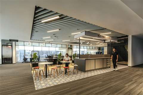 Digital image of Microsoft's Asia-Pacific headquarters in Singapore