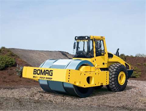 The Fayat Group stand will feature Bomag's new 32 tonne single drum roller.