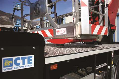 CTE’s B-LIFT 390 HR with increased capacity of 600 kg at 39 m height.