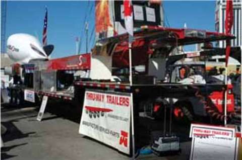 Thru-Way Trailers from Canada introduced its steerable BladeMaster extendable trailer for transporti