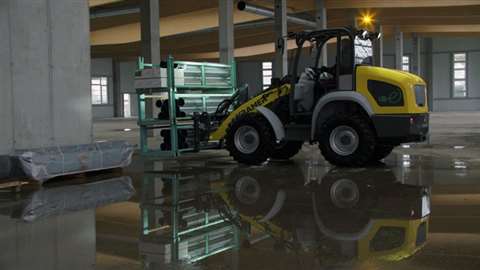 the Kramer 5055e fully electric wheel loader. 
