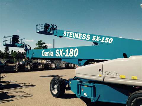 Two of Steiness Liftcenter's Genie superbooms.