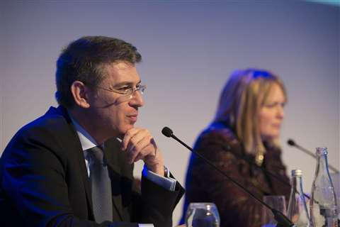 Miguel Jurado Fernández, general manager of contractor FCC Construcción, speaking during ICEF