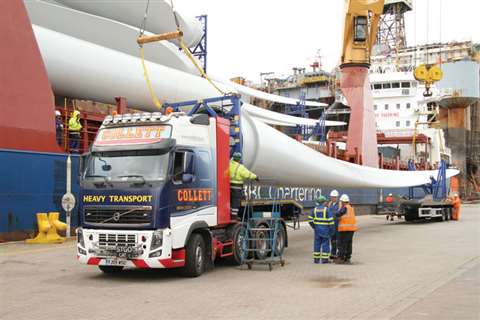 Collett &amp; Sons transported a turbine for the Muirhall2 Wind farm. It is the first project to com