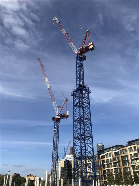 Bennetts Cranes erects tallest freestanding luffing jib tower crane in the UK
