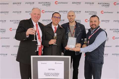 Manitowoc and Tracsa Group celebrating their long-standing partnership at Bauma 2019 in Germany