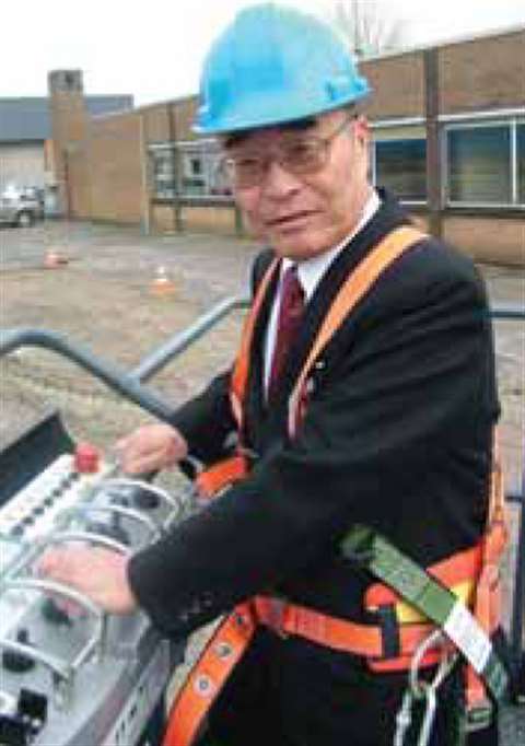 Shinji Takeuchi says Aichi wants a 30% share of the worldwide aerial platform market.