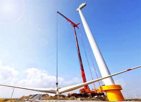 Sany’s hoisting system is aimed at the wind power sector.