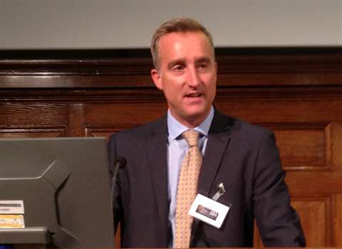 Hewden CEO Kevin Parkes speaking at the 4 September, 2014, CEA Signposts Conference. 