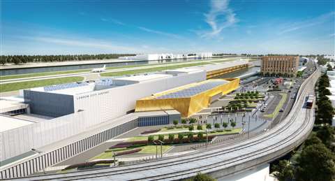 Artist's impression of London City Airport after development works