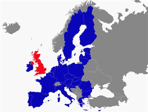 EU Brexit map