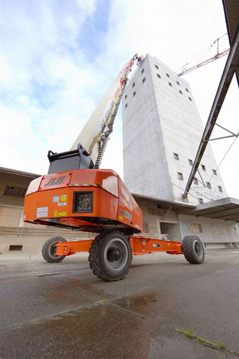 Gyger Nacelles' JLG 1850SJ Ultra Boom in Geneva. 

