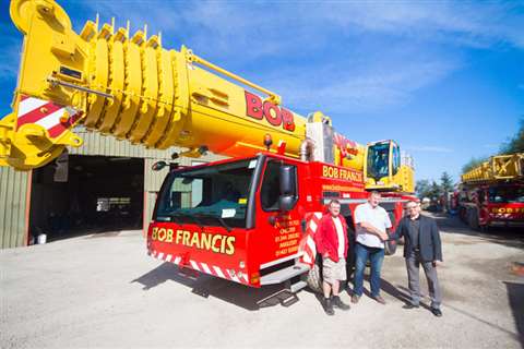 Left to right: Dave Cohchran, the operator of the new crane, Mark Francis and Steve Elliott
