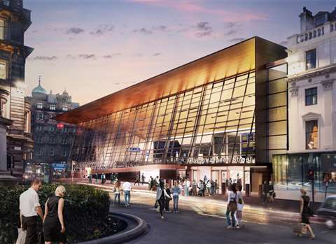 An artist's impression of the new Glasgow Queen Street station