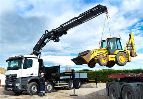 Hiab's X-HiPro 858 is an 80 tonne-metre articulating crane from the high capacity series