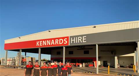 Kennards Hire team outside the new Port Hedland branch in Western Australia