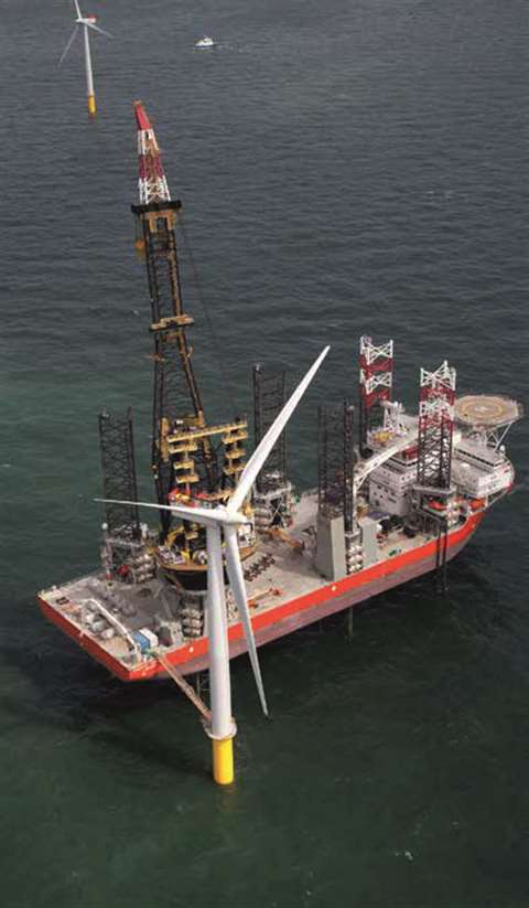 Boskalis installing offshore turbines