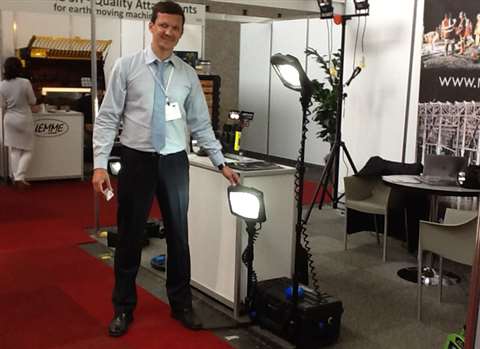 Nightsearcher export sales manager Andrew Sanczuk with the Solaris Duo.