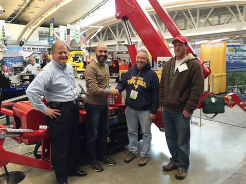 From left: Ebbe Christensen of ReachMaster; Gianpiero Marti of Bluelift;  with Greg Templeman and Ch