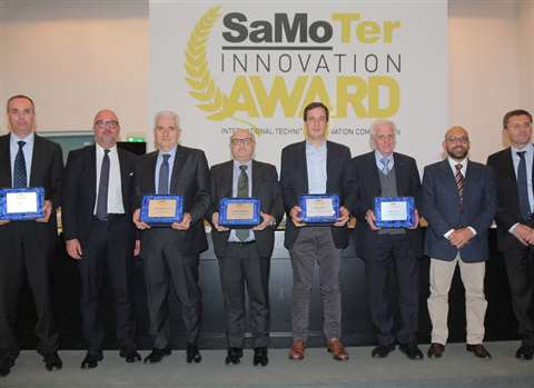 At the Samoter Innovation Awards (from the left) Andrea Rossato, senior buyer, Komatsu Italia Manufa