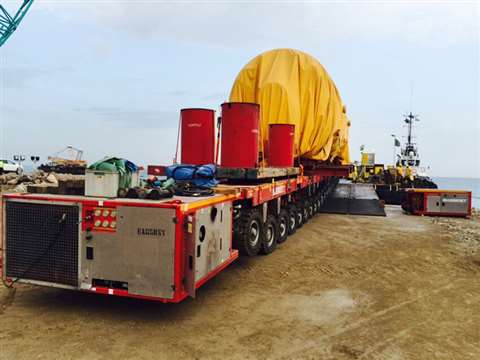 Transport by barge was executed on time