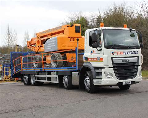 The first of two DAF CF 410FAX 32 tonne trucks is already in at the Star Platforms Kent Ddpot

