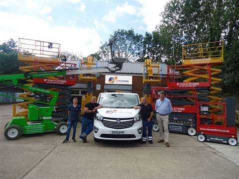 Joint managing director Richard Miller with members of the Star Platforms Kent team