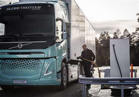 Electric concept truck from Volvo for heavy duty construction applications