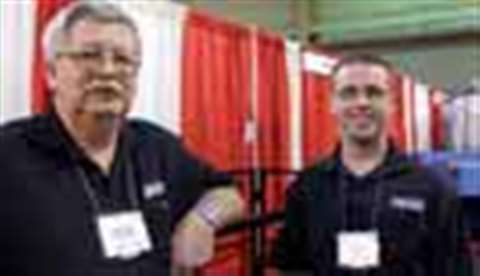 Father and son duo Marv (L) and Jeff Haugen at the Rental Show.