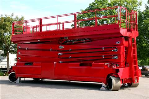 World's tallest scissor lift: the PB S370-24 ES 4x4