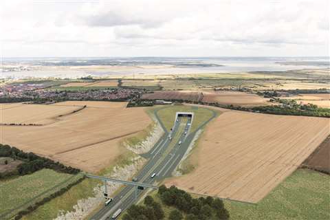 Lower Thames Crossing southern portal artists impression