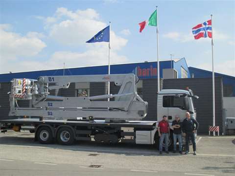 Drammen Liftutleie's Barin AB 20/S at the manufacturer's plant. 