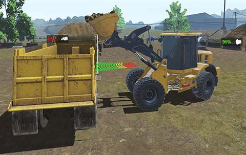 Digital image from CM Labs' wheel-loader-simulator 1