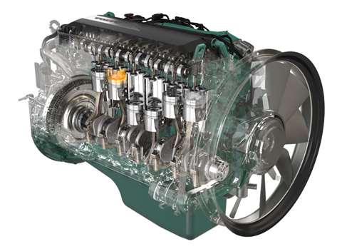 A Volvo Penta industrial off-road 8-litre diesel engine