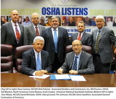 (Top left to right) Steve Greene, NCCER; Kirk Pickerel, Associated Builders and Contractors, Inc.; B