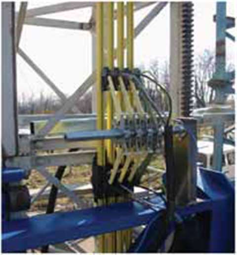 Safi's new hoists use conductor rails, instead of cables, to get electrical power to their platforms