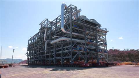 One of the 69 modules received at the Curtis Island site in Australia
