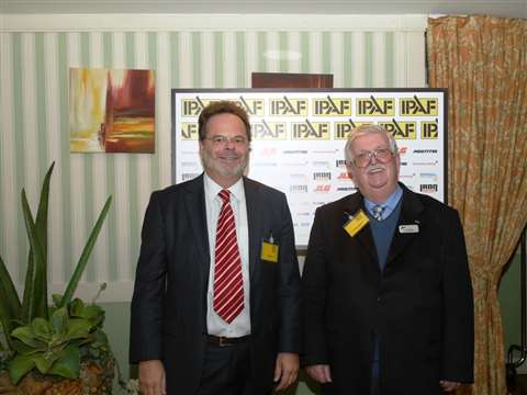 Gerhard Hillebrand (right), IPAF country manager for Italy and Italian-speaking regions, will retire