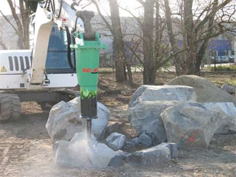 Caption: Tramac recently introduced a new breaker to its light range in the shape of the 438 kg (967