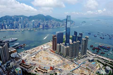 The site of the West Kowloon Terminus Station (North) in Hong Kong, where RMD Kwikform is supplying 
