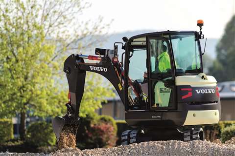 Volvo ex2 electric excavator prototype 2 no flash