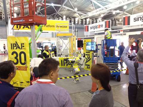 The product showcase at the IPAF Asia Conference will illustrate how MEWPs are a safe and productive