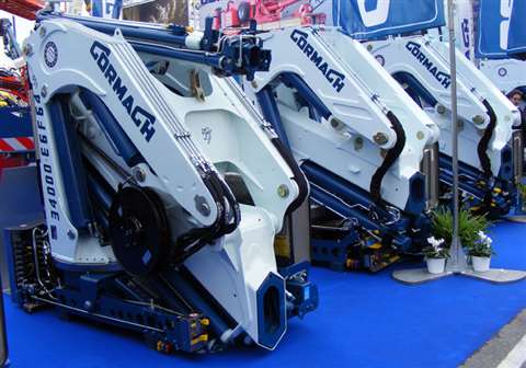 Hydraulic loader cranes from Italian manufacturer Cormach